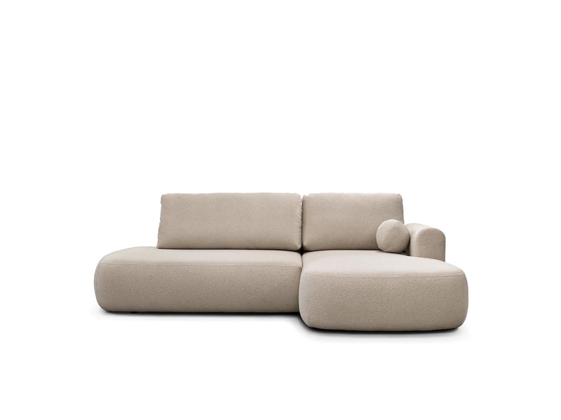 Canapé molino convertible 4 places angle droit beige laine bouclée 3CA61.LO.4AC.D.05 - Conforama A