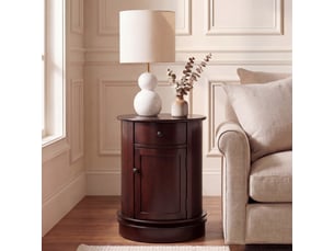 Tables d'appoint en bois de pin rouge foncé