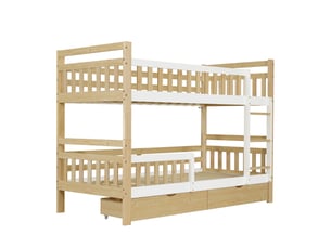 Lit superposé 90x200 cm SWEIKO coloris blanc