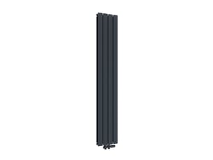 Emke radiateur à eau chaude, radiateur plat double couche connexion centrale, anthracite 180x30cm, 1082w