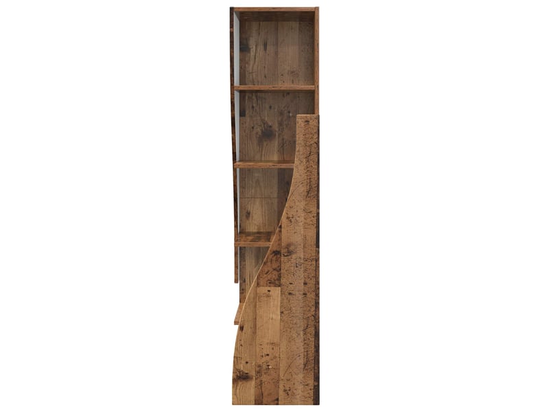  Meuble d'angle, meuble de rangement salon 32x32x140cm bois d'ingénierie bois ancien  - Conforama E