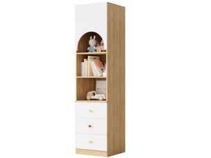 Bibliotheque coloris  blanc 3 étagère(s) <strong>MODENUIT </strong> <strong></strong> - 50 cm x 200 cm