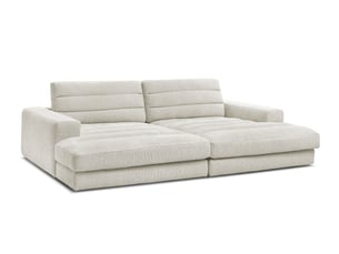 Canapé droit fixe BOBOCHIC SIERRA 4 places Tissu beige