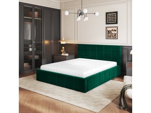 Lit coffre 200x200 cm <strong>MASSENO</strong>  <strong></strong> coloris vert