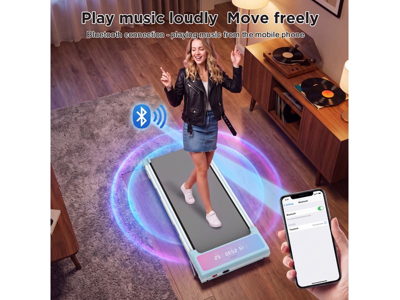  Tapis de marche à inclinaison automatique 15 % bluetooth homvra  - Conforama D
