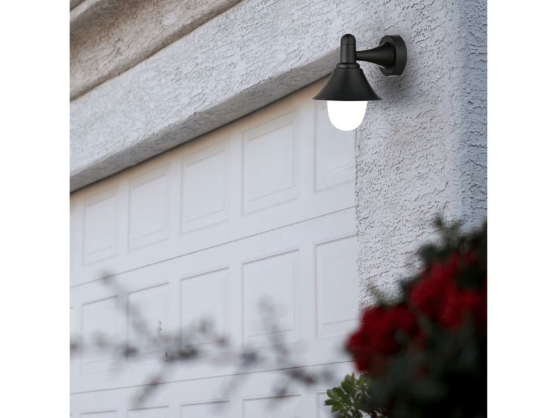  Applique extérieure classique fabrilamp mentol noir, 1 x e27, ip44, 25 x 18,1 x 23,2 cm 127161009 - Conforama E