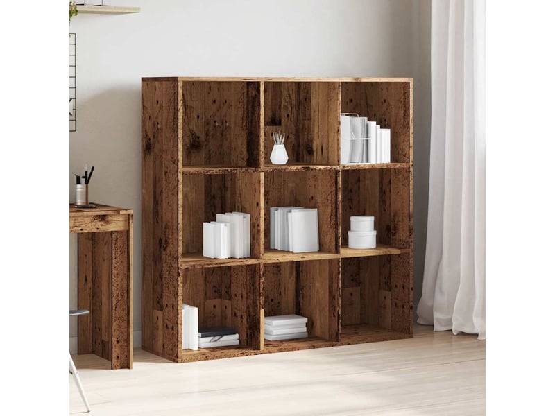  Bibliothèque, armoire à livres vieux bois 98x29x97,5 cm  - Conforama C