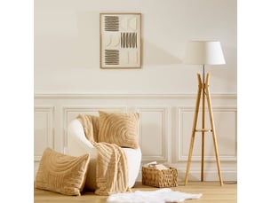 Coussin arka rectangulaire 50x80cm effet fausse fourrure beige