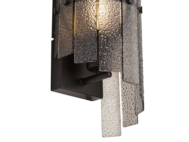  Design wandlamp zwart met smoke glas - versailles  - Conforama D
