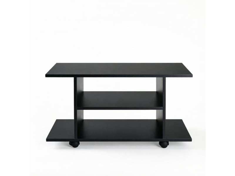 Meuble tv modenvie mobile à roulettes 80 x 40 x 40 cm noir  - Conforama A