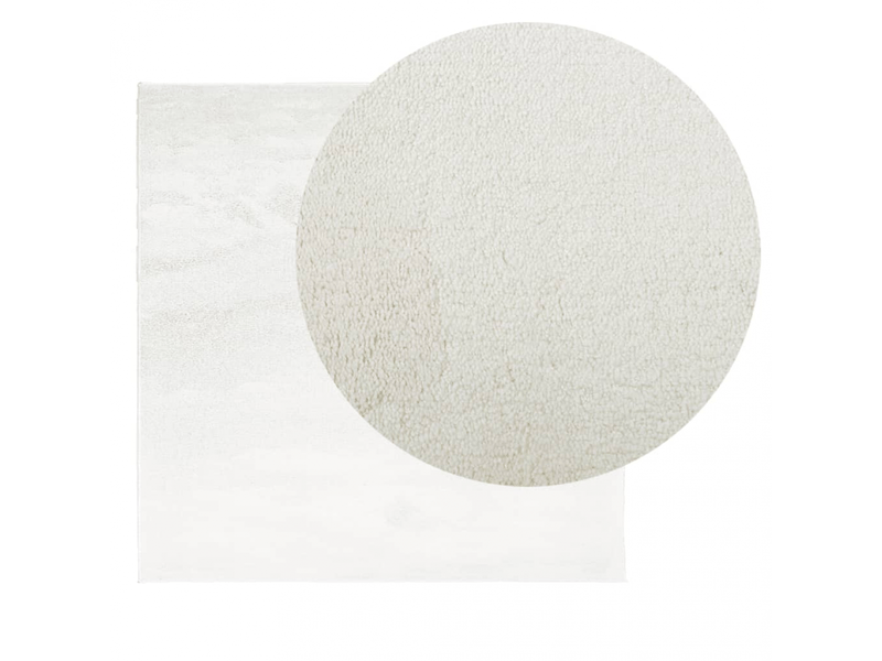  Tapis à poils courts crème 120x120 cm - comfortxl 375511 - Conforama C
