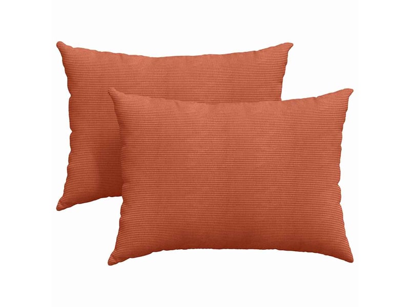 Lot de 2 coussins de canapé, coussins décoratifs rouge orange 70 x 50 cm cf59164 - Conforama A