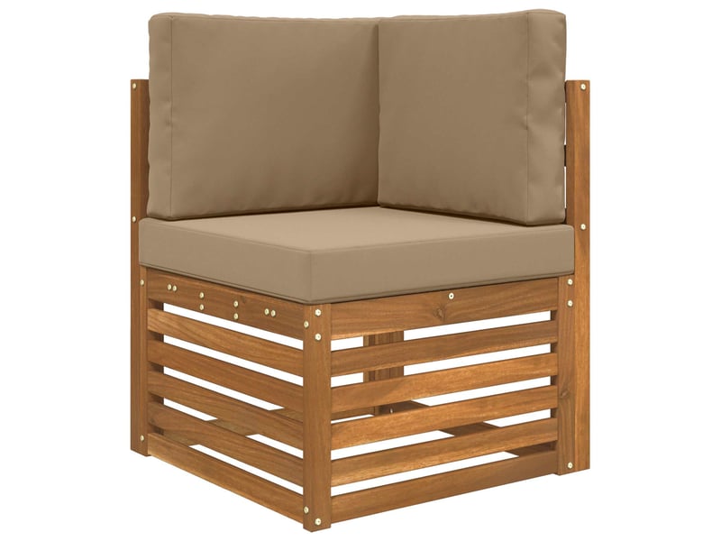 Coussin de canapé d'extérieur, coussin de chaise polyester taupe 60 x 60 cm cf54161  - Conforama C