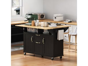 Desserte 2 portes 2 tiroirs coloris noir mdf