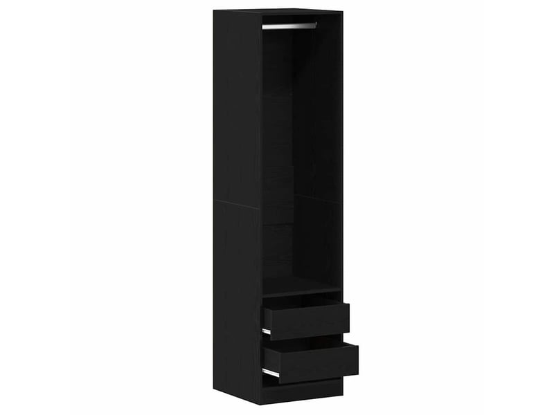  Armoire chambre, armoire de rangement chêne noir 50x50x200 cm bois d'ingénierie shl30155  - Conforama E