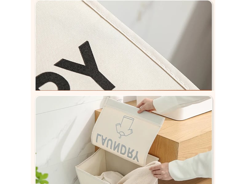 Panier à linge mural, organiseur de salle de bain pliable, panier à linge à large ouverture, organiseur de rangement pour vêtements  - Conforama C