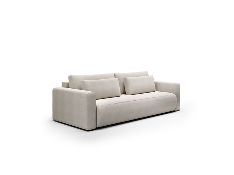 Canapé convertible 4 places welly gris clair - Conforama A