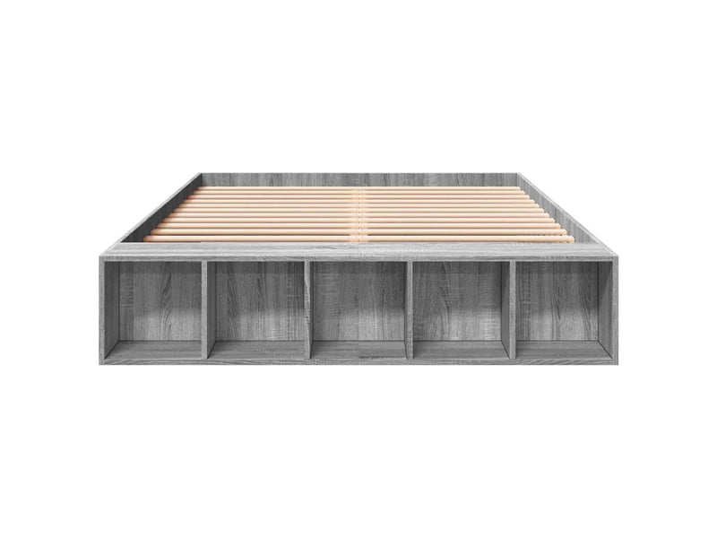  Lit double- lit adulte -  cadre de lit sans matelas sonoma gris 150x200 cm  - Conforama C
