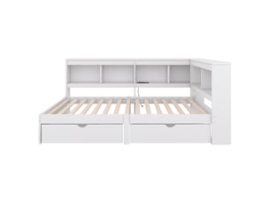 Lit banquette 90x200 cm MAISONORA coloris blanc