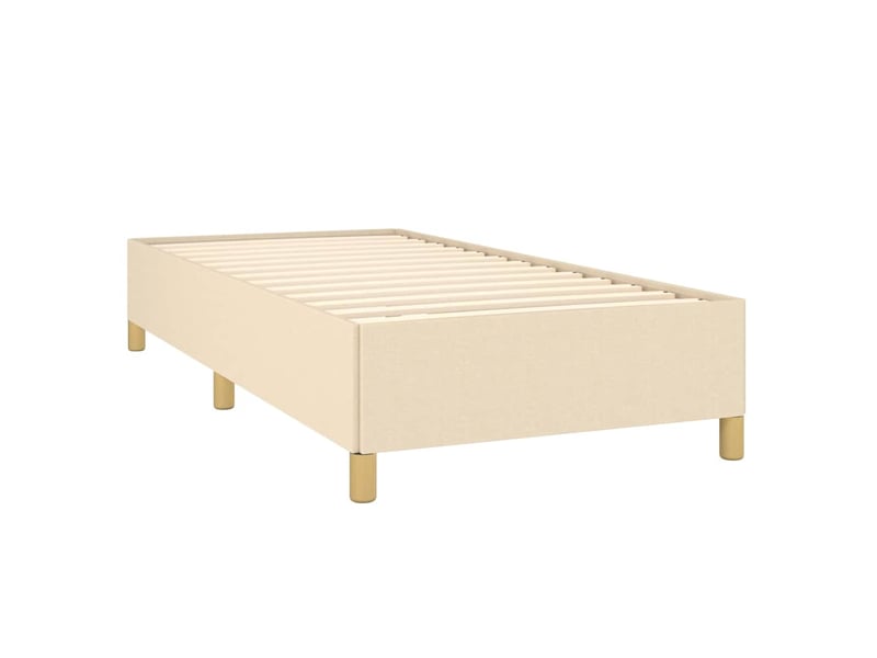  Lit simple- lit adulte -  cadre de lit sans matelas crème 100x200 cm tissu  - Conforama C