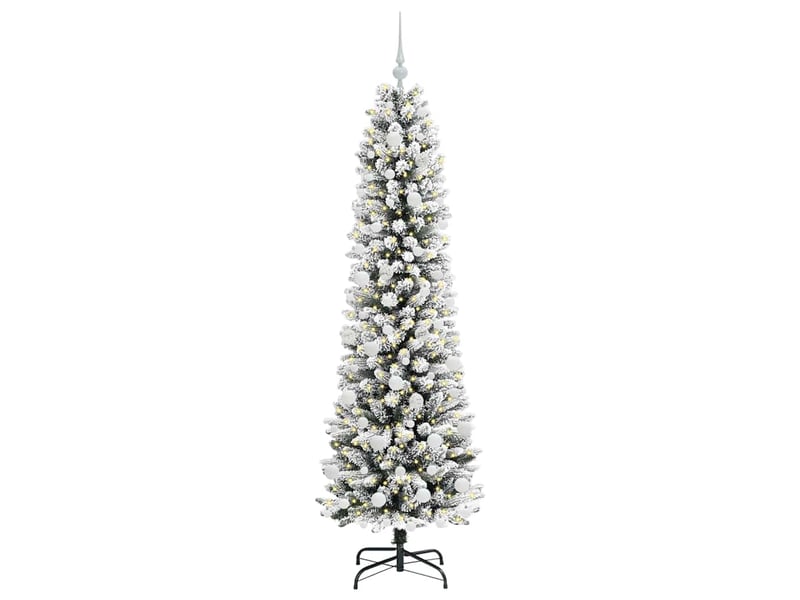  Sapin de noël - arbre de noël artificiel blanc 180 cm pvc, métal et plastique  - Conforama C