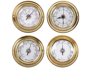 Station météo analogique - baromètre, thermomètre, hygromètre 4 pièces