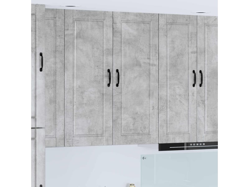  Meuble mural de cuisine, armoire de cuisine gris béton 40x31x100cm shl9467  - Conforama B