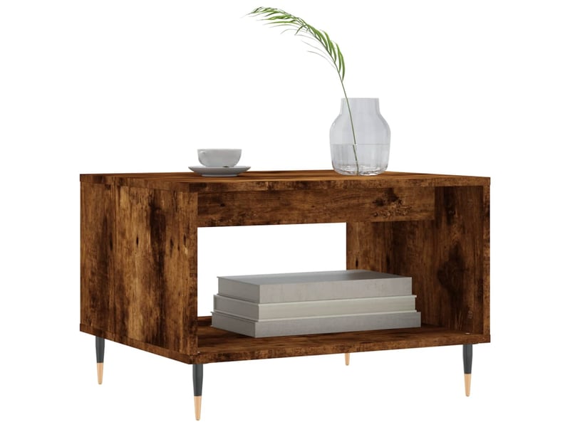 Table basse | table de salon chêne fumé 60x50x40 cm bois d'ingénierie  - Conforama C