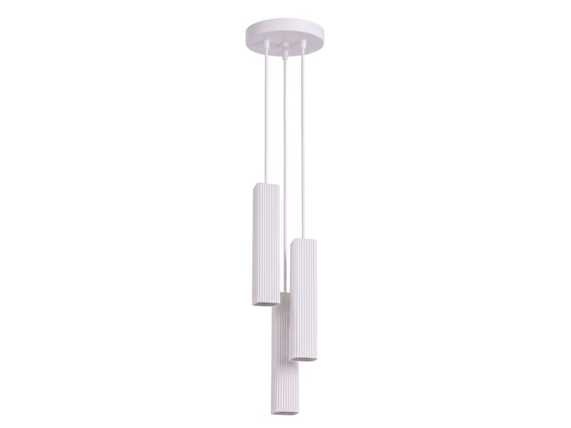 Suspension rayo 3p blanche aluminium moderne 108x20x20cm SL.3143 - Conforama A