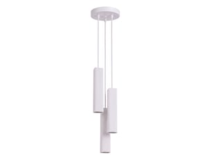Suspension rayo 3p blanche aluminium moderne 108x20x20cm