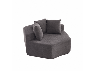 Canapé droit fixe <strong></strong> <strong></strong> 1 place Tissu gris