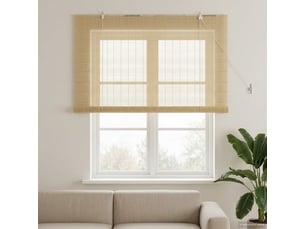 Store enrouleur, store à rouleau naturel 130 x 160 cm bambou cf45363