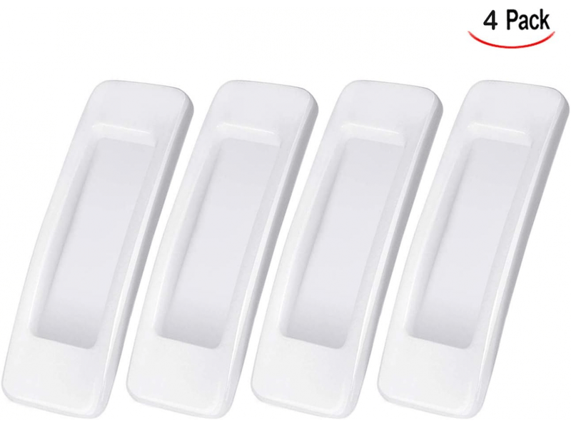 Poignée adhésive pour porte coulissante, lot de 4 pièces - blanche - Conforama B