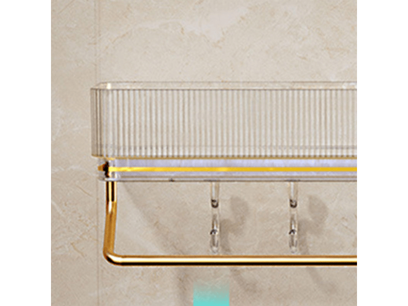  Étagère de rangement murale flottante pour salle de bain, gain de place, style moderne, avec crochet pour porte-serviettes  - Conforama B