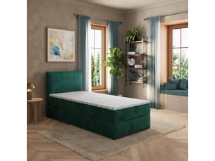 Lit avec rangement 80x200 cm <strong>MASSENO</strong>  <strong></strong> coloris vert