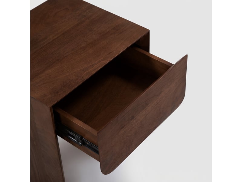  Table de chevet en bois de manguier marron foncé-achille Achille - Conforama B