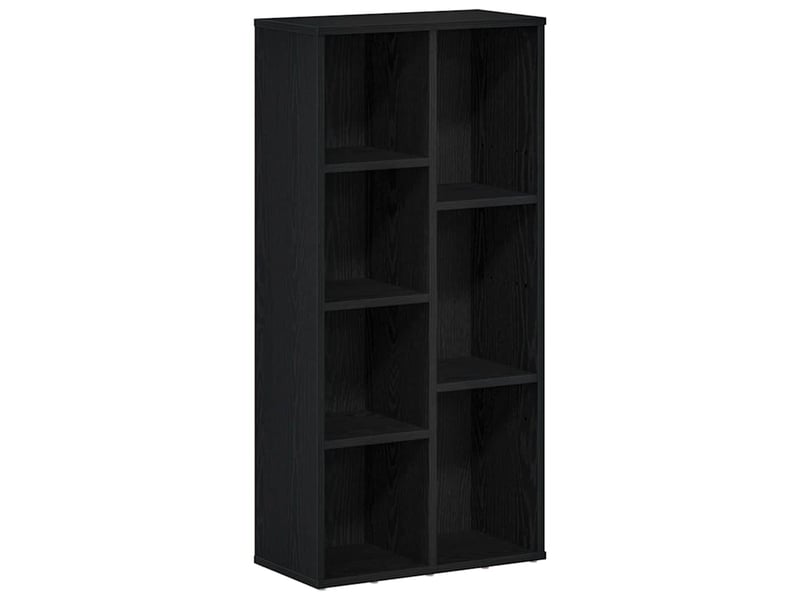  Bibliothèque, meuble de rangement salon en chêne noir 50 x 25 x 104 cm bois d'ingénierie  - Conforama A