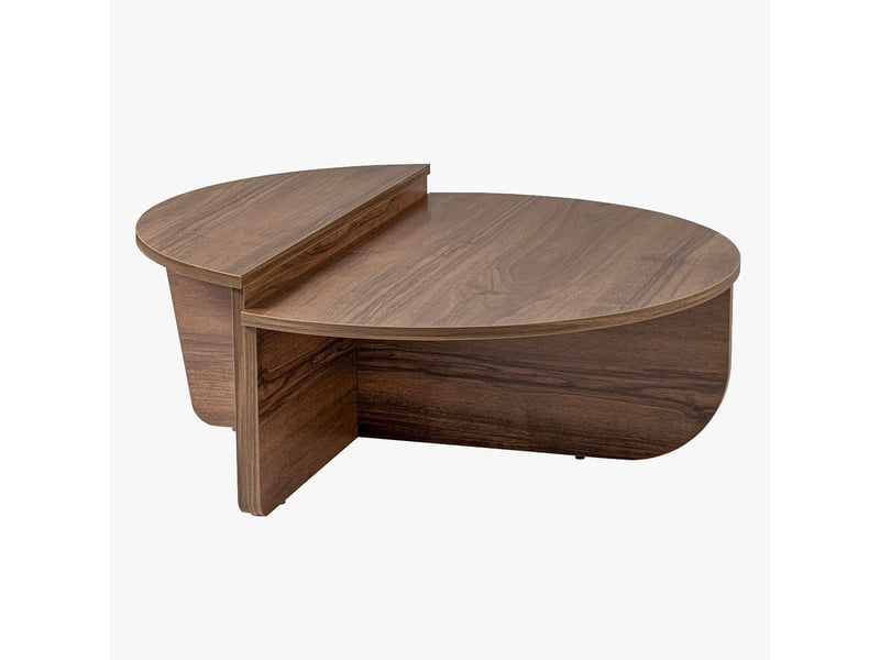  Table basse ronde couleur bois foncé d90 cm  - Conforama A