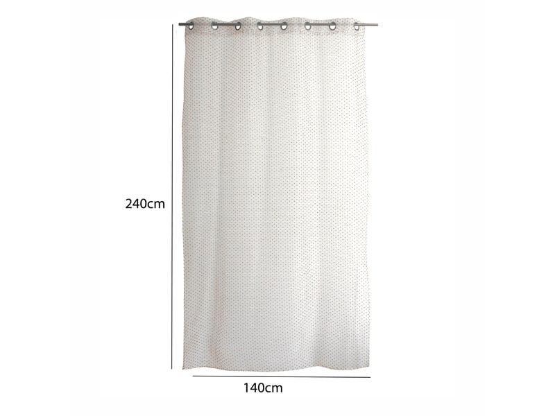  Voilages fenêtres, à œillets, blanc et camel, 140x240cm, lot de 2, plumetis, collection lolita, cmadeco - blanc LOT2-H70807BCCAV140240 - Conforama C