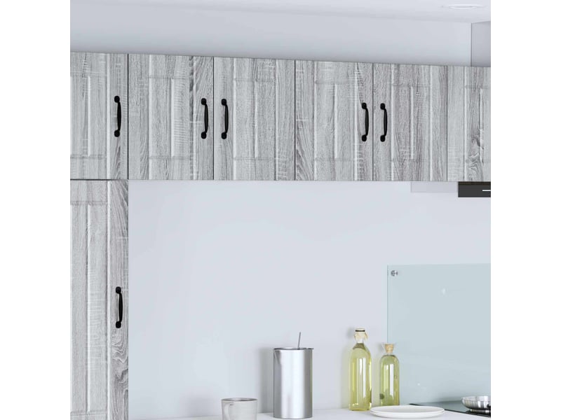 Meuble mural de cuisine | armoire de cuisine 2 pcs sonoma gris bois d'ingénierie shl8955 - Conforama B