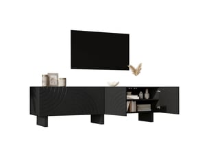 Meuble tv coloris noir 180 cm <strong></strong>  <strong></strong>