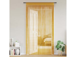 Lot de 2 rideaux à fils, rideaux de porte or 100x250 cm cf44136