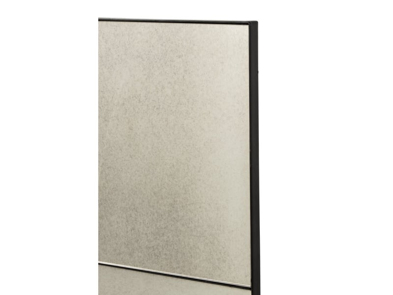  Miroir mural carré antique orson 90cm noir  - Conforama C