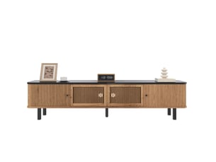 Meuble tv coloris bois clair 190 cm MEUBLIV