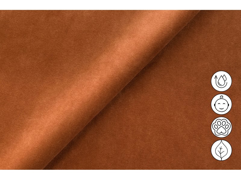 Canapé 2 places roden, 2x relax, tissu velours marron  - Conforama E