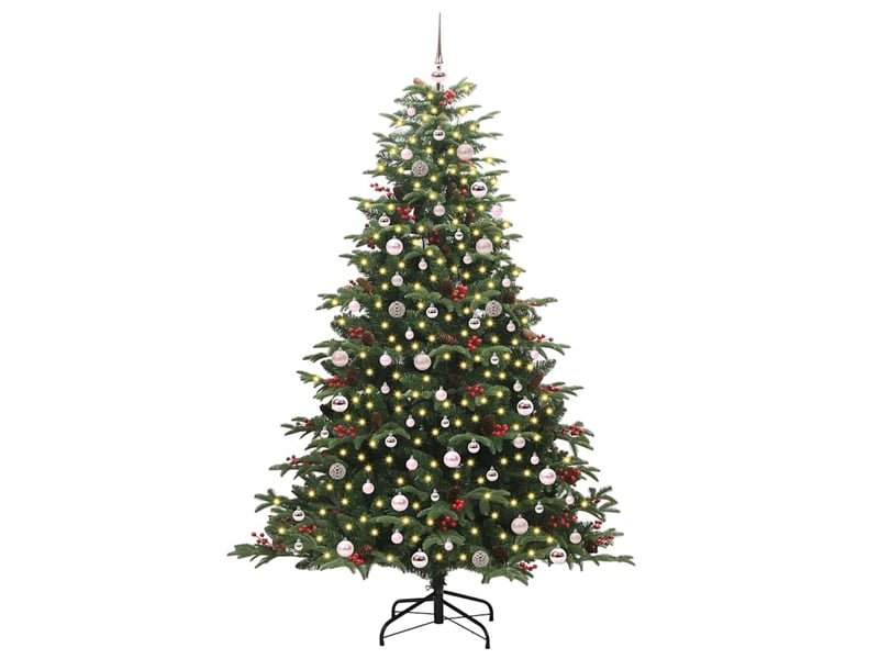  Sapin de noël - arbre de noël artificiel vert 240 cm pvc, métal et plastique  - Conforama C