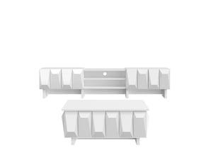 Meuble tv coloris blanc 180 cm HOMVRA