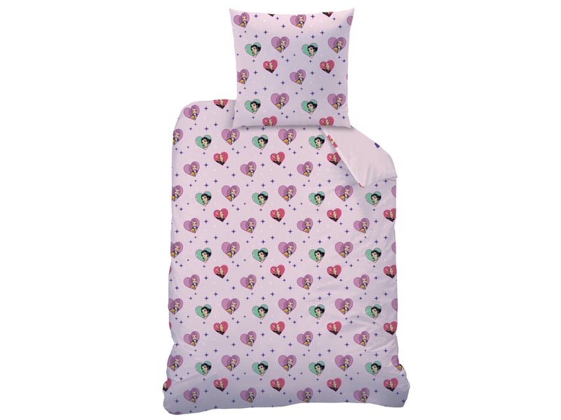  Parure de lit imprimée 100% coton, kpop demon hunters heart 140x200+63x63cm  - Conforama D