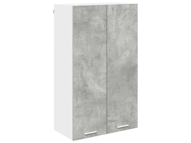Meuble de rangement, armoire suspendue gris béton 60x31x100cm bois d'ingénierie shl5156 - Conforama A