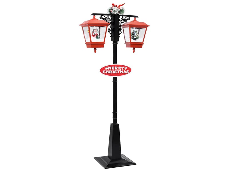 Lampadaire de noël avec père noël noir et rouge 81x40x188cm pvc  - Conforama B